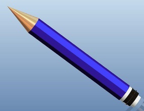 desenhando lápis arte ciência mão tinta papel impressão escrevendo caneta escritório cnc educação ferramenta escultura céu esculturas 3d print model - Mito3D