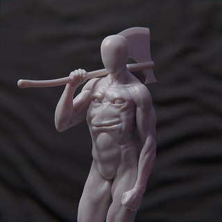 Sonhe Minecraft pose figura músculo anatomia realista oposto fantasia 3dprint personagem escultura estatueta arte esculturas jogos 3d print model - Mito3D