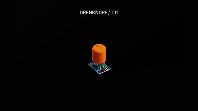 Drehknopf t01 2146 yazdırılabilir hafif modül potansiyometre kendin yap hobi elektronik battaniye pla arduino Ahududu mega uno nano Daniel 3d Yazdır 3D print model - Mito3D