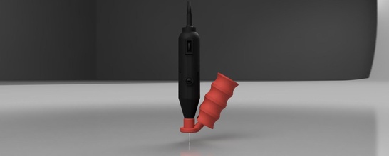 dremel 200 vacuum adaptor ergonomic grip hobby diy 3d print model - Mito3D