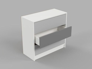 şifoniyer Çekmece birim 3d model oda mobilya depolama Ikea ofis tasarım Odun mdf ev 3d print model - Mito3D