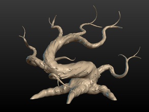 dried tree art dry spooky scary forest haunted plant other 3d print model - Mito3D