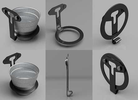 gotejamento balde suporte pelota grelha copo recipiente óleo montagem modelo Holdable produtos Projeto 3d casa cozinha jantar 3d print model - Mito3D