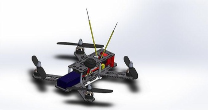 zangão helicóptero uav dron quadcopter Ciência Engenharia 3d print model - Mito3D