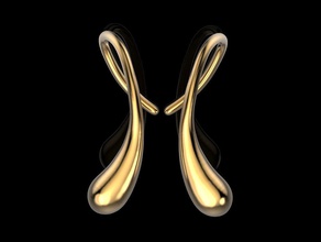 orecchini pendenti gioielli drop gli di stampa 3dprinted stampabile il design gioiello d'oro moda printabl la oro prototipazione argento 3d print model - Mito3D