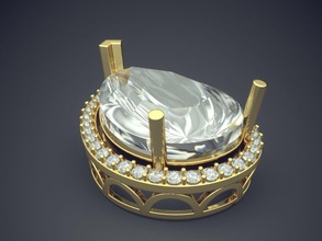 drop shape pendant diamond cad-6483 brilliant cad design engagement gem gold jewel jewellery platinum printable ring rings silver wedding jewelry pendants 3d print model - Mito3D