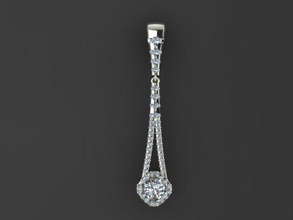 drop shaped pendant jewelry diamonds 2parts fashion pendants 3d print model - Mito3D