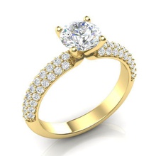 dsr34 Schmuck diamond ring bands 3dprint cad Platin engagement solitaire Stein halo Ringe 3d print model - Mito3D