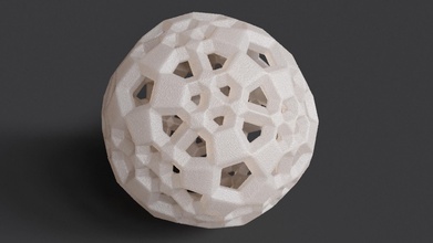 dual checkerboard dodecahedron mathematics geometry cuboctahedral polyhedra polyhedral shape polyhedron symmetrical quasi regular fidget toy mathematical art showpiece geometric statue solid geometrical platonic 3d print model - Mito3D