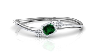 double bracelet fleur bijoux de mariage l'anneau or d'argent le diamant gem imprimable l'engagement joyau anneau mode engagem bague en brillant la livre sterling blanc saphir les bracelets 3d print model - Mito3D