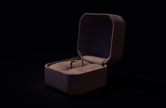 dual heart ring jewelry luxury symbol fashion metal printable box velvet gold brass rings 3d print model - Mito3D