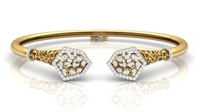 dual hex Diamant-Armband Schmuck Hochzeit ring gold Silber gem engagement genial bedruckbar ist Juwel diamond weiß Mode-ring Mode-Schönheit sterling Diamant-ring Bekleidung ruby Saphir Armbänder 3d print model - Mito3D