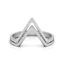 doble pirámide anillo la joyería sterling compromiso plata joya de boda el platino gem diamante moda imprimible creación prototipos brillante oro ruby zafiro y belleza diamant los anillos 3d print model - Mito3D