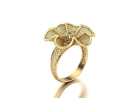 dubai anillo oro joyería joya Moda diseñando kuwaití anillos 3d print model - Mito3D