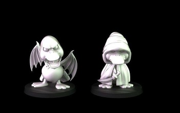 Pato adiciona jogador sangue tigela fantasia futebol assassino bruxa mini Cruz lances engraçado desenho animado jogos brinquedos borda 3d print model - Mito3D