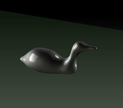 pato deco natureza pássaro arte água animais selvagens esculturas 3d print model - Mito3D