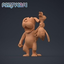 canard chasse 90s vidéo Jeu miniature jeu art stylisé dessin animé statue personnage figure illustration figurine sculptures 3d print model - Mito3D