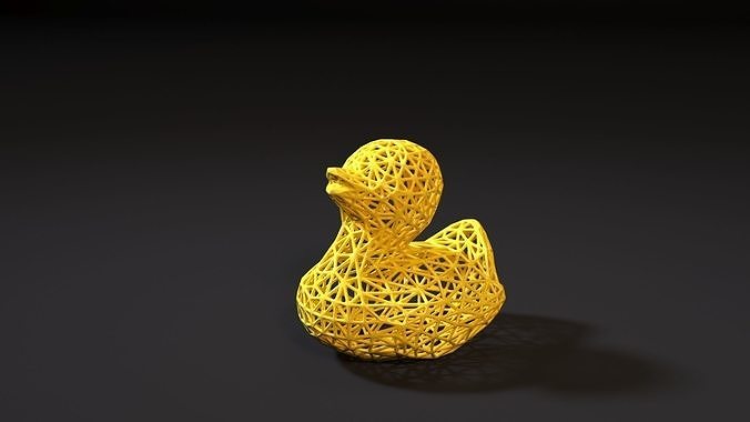 Pato Voronoi oco decoração lindo fruta vaso orifício arte casa 3D print model - Mito3D