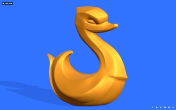 ördek Sarı hayvan kuş 3dprint 3d Yazdır doğa Sanat heykeller 3d print model - Mito3D