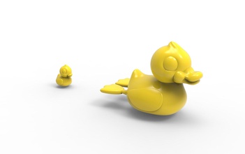 duckie games-toys watertoy toy duck bathtoy beachtoy water yellowduck bathroomtoy yellowduckie pullstring games toys 3d print model - Mito3D