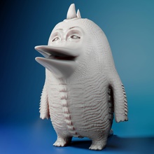 duckzilla 3d impresión modelo figurilla of pájaro monstruo criatura fantasía rpg ciencia ficción leyenda increíble realista av vr personaje animal miedo escultura pato godzilla juegos juguetes tablero zelda 3d print model - Mito3D