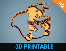 dumbo elephant baby cookie cutter cooking stamp embosser 01 house animal cutters shape fondant favor cupcake baking gingerbread gift cute kids cake decoration soap kitchen dining 3d print model - Mito3D