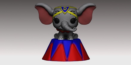 dumbo pop funko circo disney giocattolo carina dal vivo elefante classico disneyclassic dumbo2019 giochi giocattoli 3d print model - Mito3D