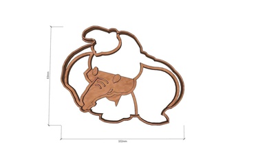 dumbo shape cookies hobby-diy character eat hobby diy hand tools 3d print model - Mito3D