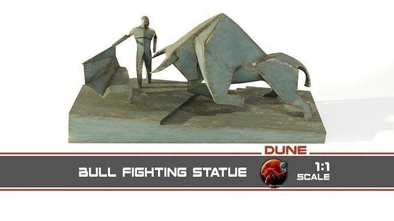 dune taureau combattant statue sculpture art Harkonnen atréides arrakis sculptures matador 3d print model - Mito3D