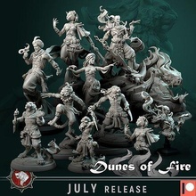 dunes of fire bundle 11 unique miniatures pre-supported sculpture art tabletop 3dminiatures 3dprinting printable boardgame game dnd dndminiatures toys fantasy rpg wargame warhammer minis figurines games board 3d print model - Mito3D