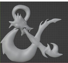 mazmorras dragones arena ambarina dnd símbolo calabozos Dragones calabozo juegos juguetes 3d print model - Mito3D