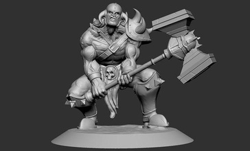 dungeons dragons barbarian miniatures dungeonsanddragons 3dprinting stlfiles warrior character tabletop boardgames games toys board 3d print model - Mito3D