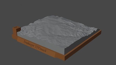dunheger montagna paesaggio vulcano terreno ambiente natura fotogrammetria elevazione dem scienza 3d print model - Mito3D