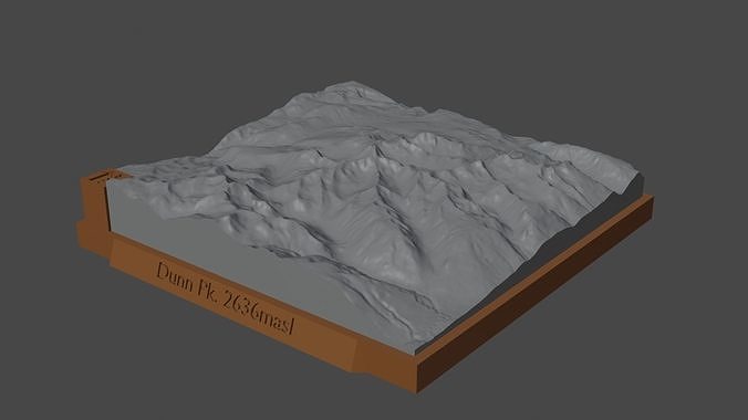 dunn pk Berg Landschaft Vulkan Terrain Umgebung Natur Photogrammetrie Elevation Wissenschaft 3D print model - Mito3D