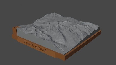 dunn pk Berg Landschaft Vulkan Terrain Umgebung Natur Photogrammetrie Elevation Wissenschaft 3d print model - Mito3D