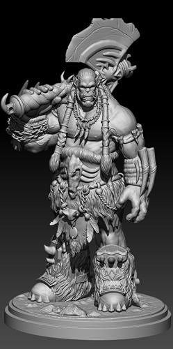 Durotan Warcraft Ork 3d stl druckbar Orks 3dprinting 3dprint 3dsculpt Digitalsculpting Kunst Skulpturen 3D print model - Mito3D