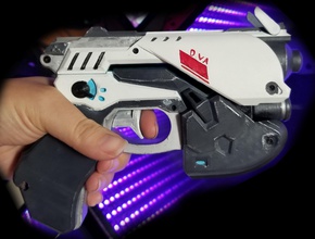 dva pistola cosplay apuntalar leds supervisión juego tormenta nieve juegos juguetes 3d print model - Mito3D