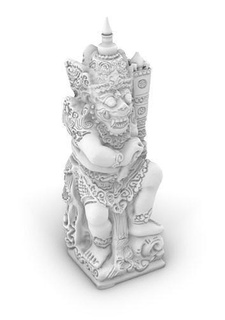 dvarapala dwarapala balinés javanés estatua guardián Buda hindú templo bali Arte Indonesia puerta gigante guerrero India escultura esculturas 3d print model - Mito3D