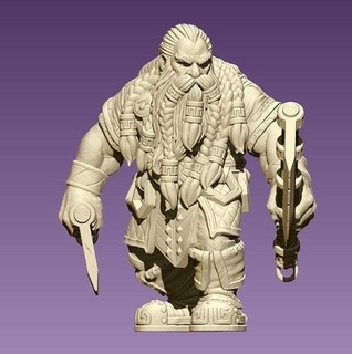 cüce eksenler koruma zırh savaşçı kılıç savaş şövalye barbar asker haçlı kalkan silah askeri kişi cin Sanat heykeller 3d print model - Mito3D