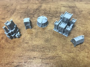 dwarf buildings board games terramystica castle buldings temple house dwaelling game toy fortress stronghold miniature 3dprint toys 3d print model - Mito3D