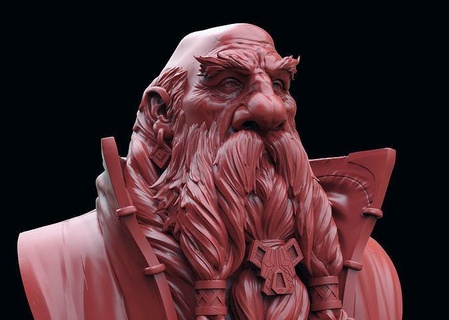 cüce büst vay Kral yüzükler fantezi figürinler ork elf minyatürler karakter canavar Aragorn Şeytan Sanat heykeller 3d print model - Mito3D