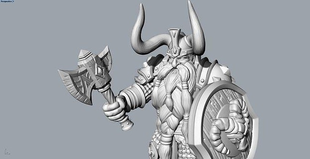 dwarf paladin world warcraft animal characters game printable sculpture decorative goblin mage mesh electronic art ancient illustration sword games toys 3d print model - Mito3D