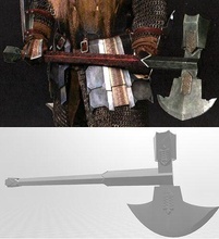 dwarf warrior axe weapon war tolkien rings hobbit armies hobby diy 3d print model - Mito3D