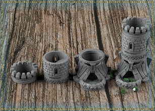 dwarven dice tower player toy game miniature 3d 3dsculpture gametoys miniatures gamers play games toys board dwarf dicetower 3d print model - Mito3D