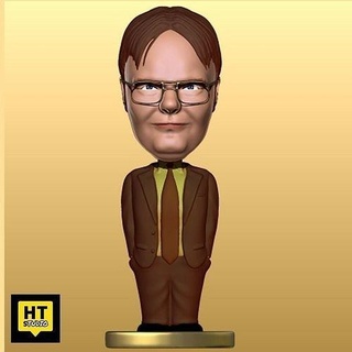 dwight office big head theoffice michael business character man jim beesly carell friends comedy pam sculptures furniture interior schrute sitcom steve ross games toys 3d print model - Mito3D