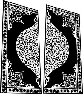 dxf door design ornate abstract element gallery ornament house 3d print model - Mito3D