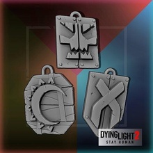 dying light 2 factions keychain pack techland zombies parkour dyinglight2 survivours peacekeepers renegades emblem art cool cheap fight war villedor apocalypse games toys 3d print model - Mito3D