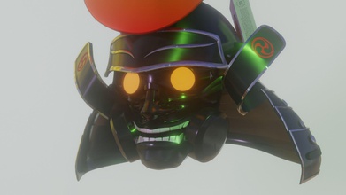 distopía samurai casco máscara cibernético sonido furia futuro japón japonés googles netflix cosplay juegos juguetes 3d print model - Mito3D