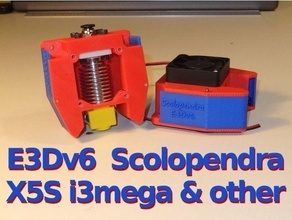 e3dv6 Scolopendra Kühler x5s i3mega Kühlung 3D Drucker Leitung Technologie Hobby DIY 3d print model - Mito3D