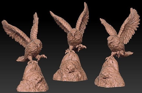Adler Falke Vogel Flügel fliegend Jagd Klaue Tier Natur Schmuck Anhänger Kunst Skulpturen 3d print model - Mito3D